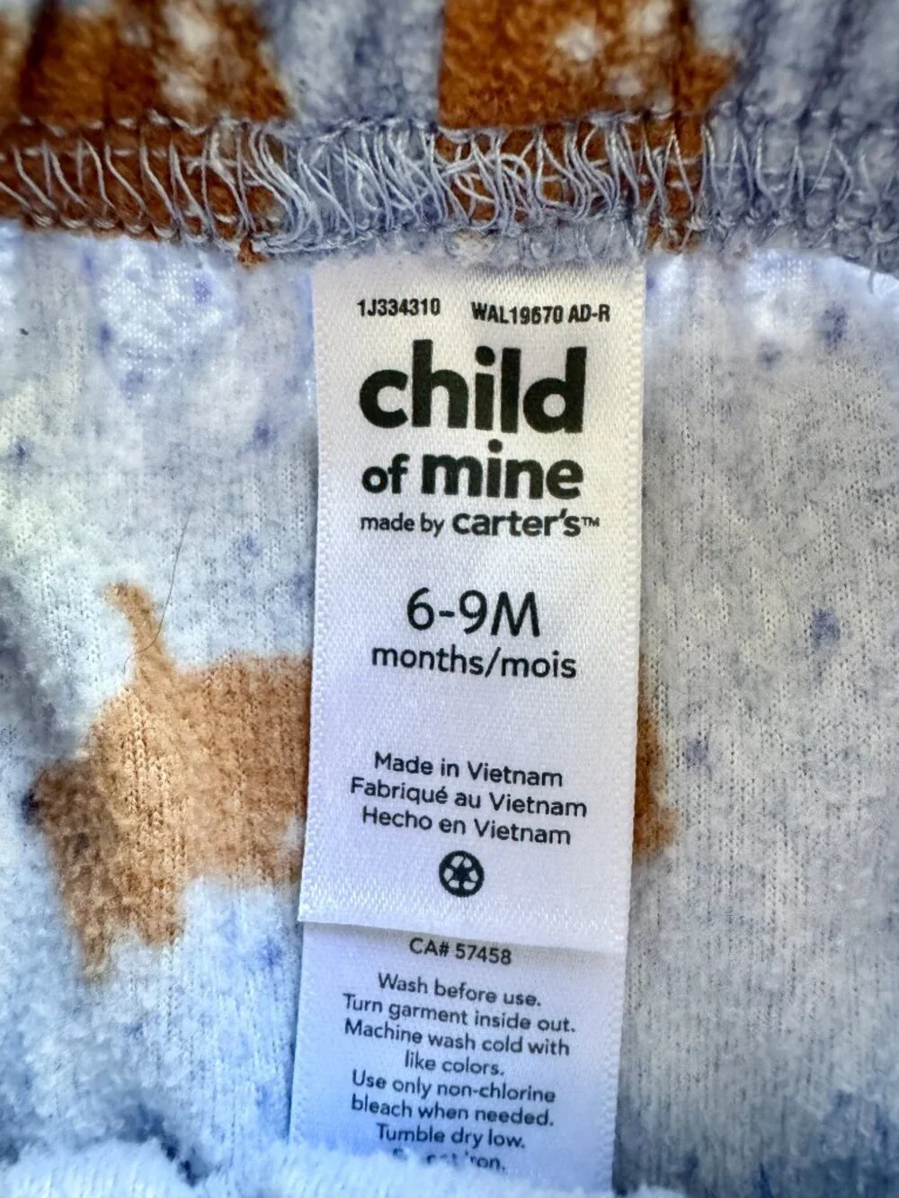 Child of Mine Baby Bear Fleece 2pc Set Blue 6-9M